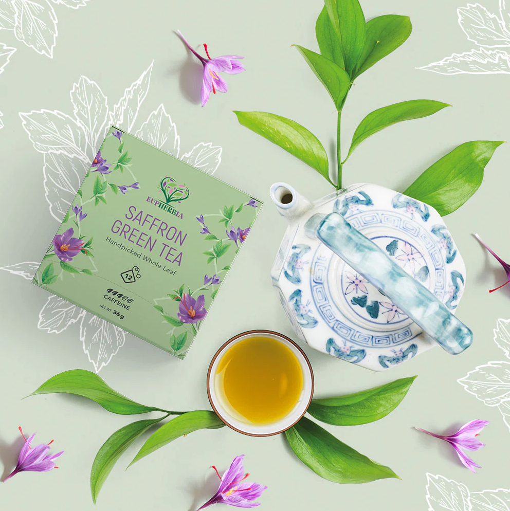 Saffron Green Tea (Pack of 12)