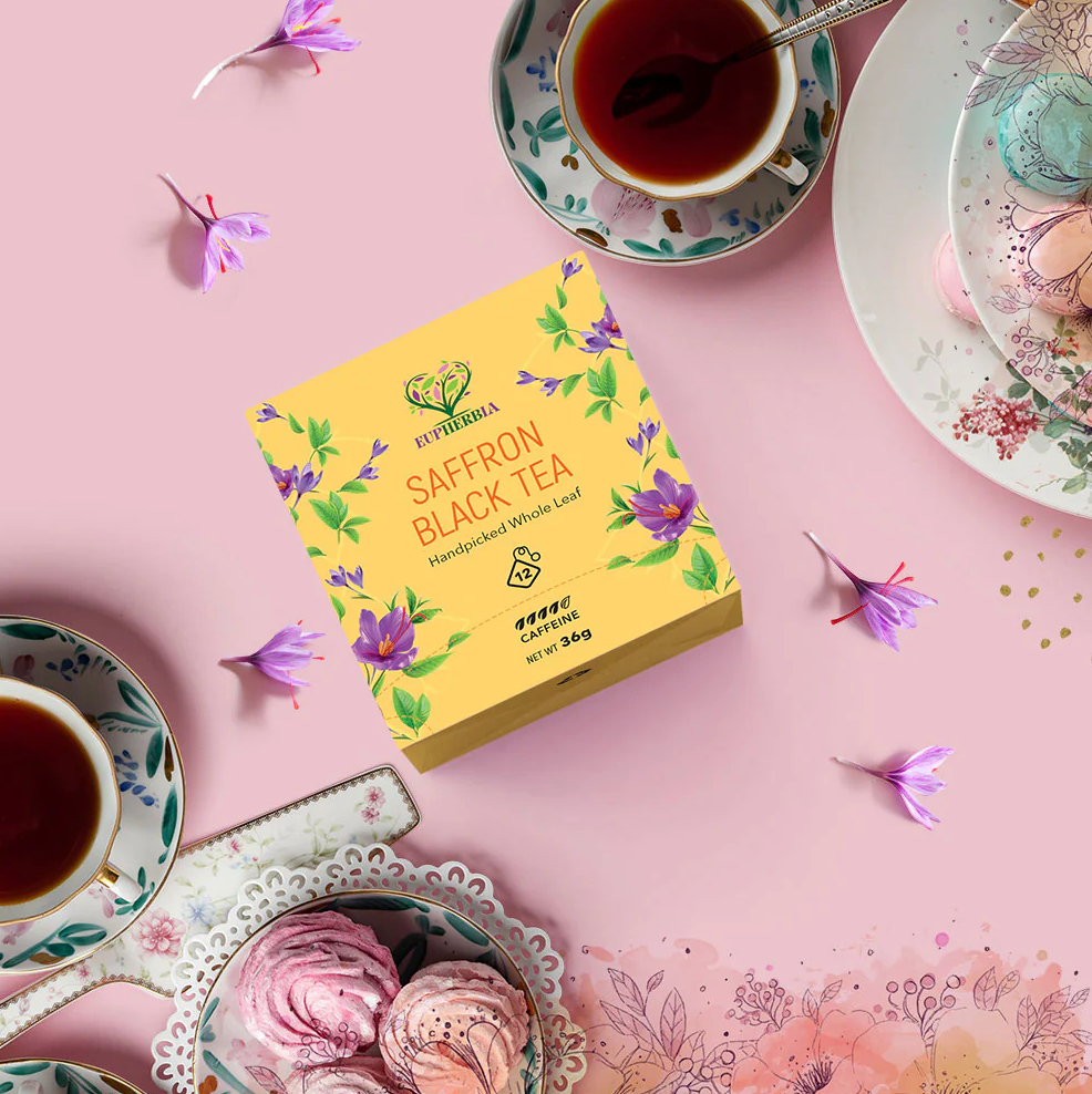 Saffron Black Tea (Pack of 12)